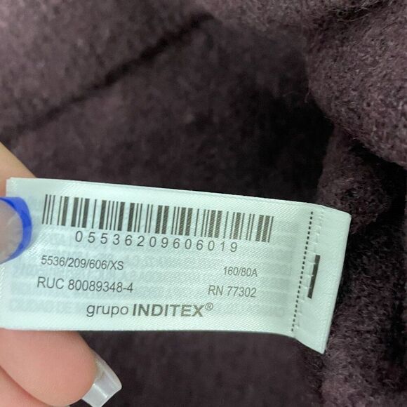 Zara Womens Cardigan Sweater Red Maroon XS Wool Button Top 5536/209 NWT - Picture 7 of 12